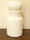 Vintage Belgium Milk Glass Apothecary Jar with Lid 14 cm's high