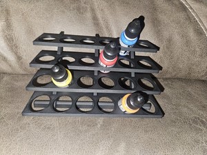 3D Painted 24 Count Rack For Vallejo Paint Bottle Holder 