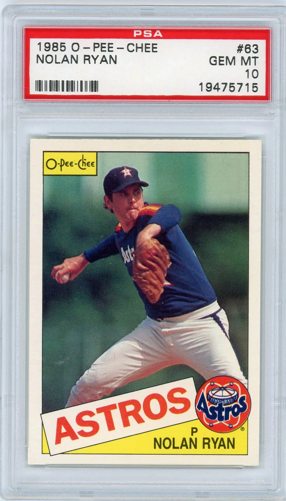1985 O-Pee-Chee Nolan Ryan #63 PSA 10