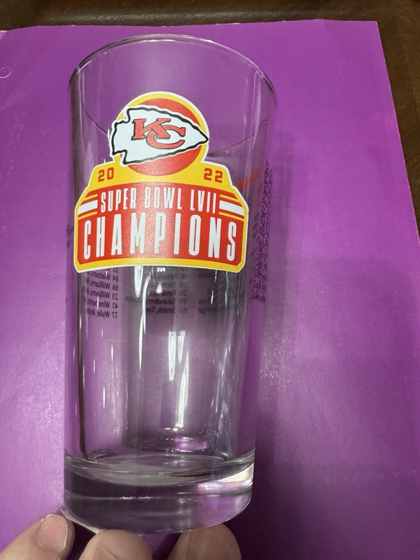 Kansas City Chiefs Super Bowl 57 16 oz Pint Glass