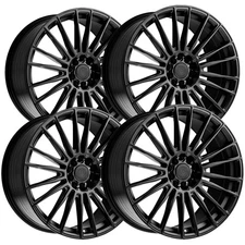 (Set of 4) Defy D14 17x7.5 5x112/5x120 +35mm Gloss Black Wheels Rims 17" Inch
