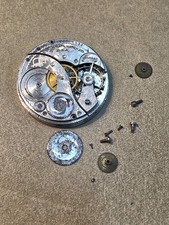 Elgin 12s Model 3 Grade 303 7j Pocket Watch Movement For Parts Spares Repairs