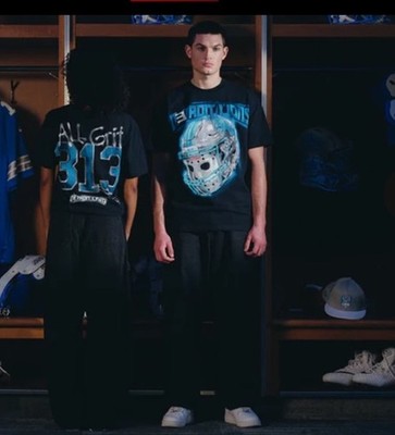 Eminem x Detroit Lions All Grit 313 Black T-Shirt Medium NEW Capsule