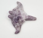 New Natural Stone Handcarved Lepidolite Crystal Small Flat Manta Ray Figure — photo 3