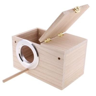 Parakeet Nesting Box Bird House for Cage Wood Mating Box Bird Breeding Box fo...