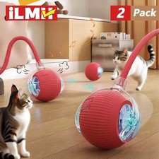 Interactive Rolling Ball Cat Dog Toy Rechargeable Smart Mouse Tail Pet