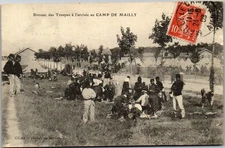 MILITARIA POSTCARD bivouac au camp de mailly