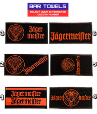 100% Cotton J&auml;germeister Bar Towel 500 GSM  Soft Highly Absorbent Terry 23x50cm.