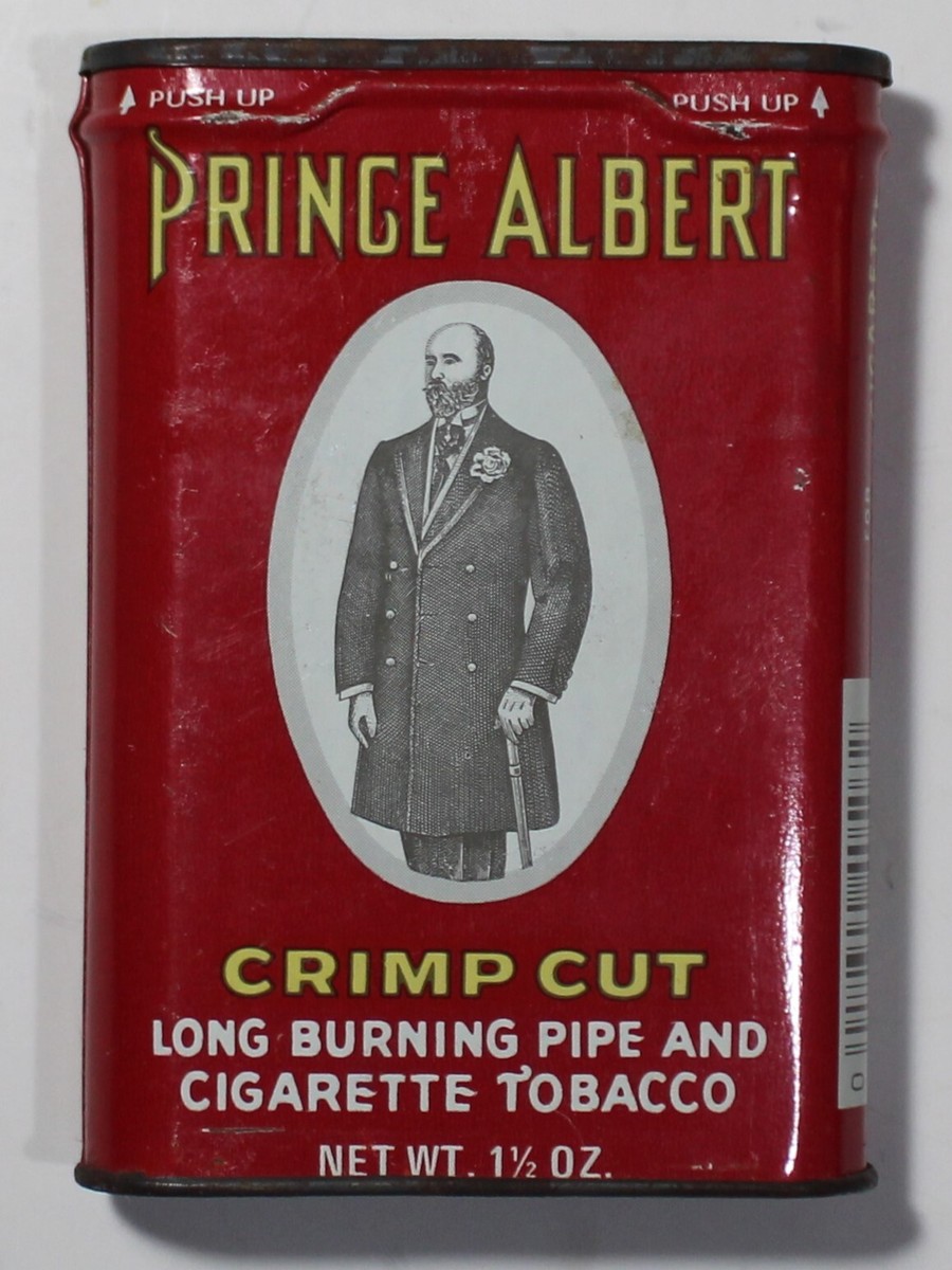 prince albert tobacco tin age Vintage PRINCE ALBERT Tobacco Tin ~ GOOD CONDITION Empty Can ~ Hinged Lid
