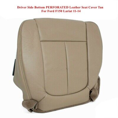 2013 Ford Expedition Driver Side Bottom Perforated Leather Seat Cover Tan