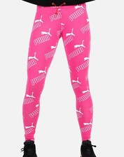 Puma Womens Amplified Allover Print Leggings 583618-36 Glowing Pink-Sizes M or L