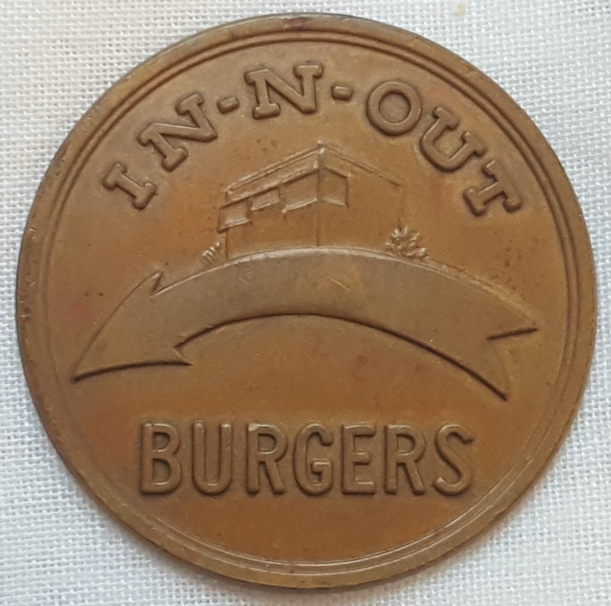 Rare 1950’s IN-N-OUT BURGERS First Edition “Good For One Burger” Coin