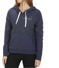 55 Hurley Women s Aloha Mindstate Fleece Zip Hoodie Obsidian Heather Size S