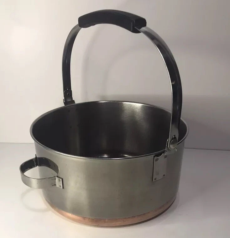 Revere Ware Vintage Copper Clad Stockpot Kitsch Granny