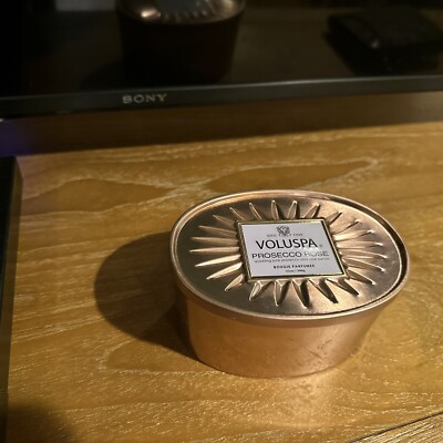 PROSECCO ROSE - VOLUPSA Bougie Parfume - 2 Wick Candle, 12oz NEW UNLIT FRAGRANT
