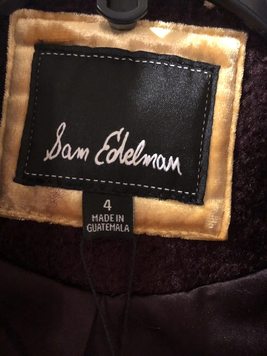 Sam Edelman Women s Notch Lapel Button Fit And Flare Burgundy