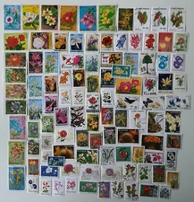 Flowers/Flora Stamps Collection - 100 to 2000 Different Stamps