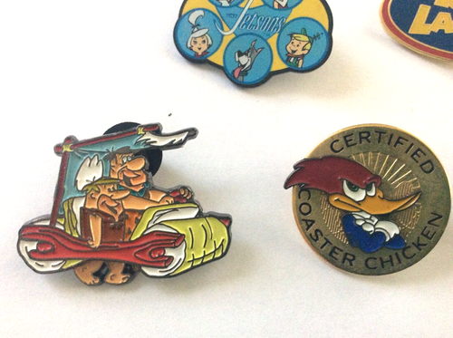 2002 Universal Studios Lot of 5 Toon Lagoon Pins Spin Feet Flintstones Scooby - Picture 2 of 11
