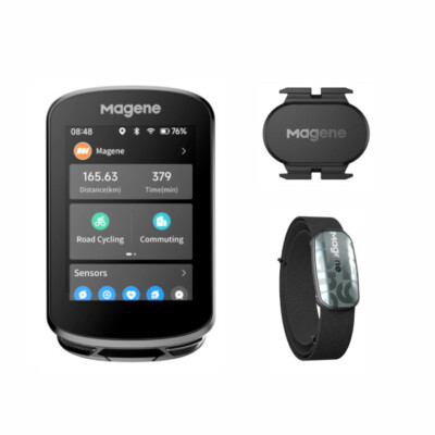 Magene C506 GPS-Fahrradcomputer 2,4 Zoll + HRM Cardio Band + Vel/Cad Sensor