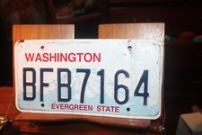 2010 Washington License Plate Evergreen State BFB7164 BENT