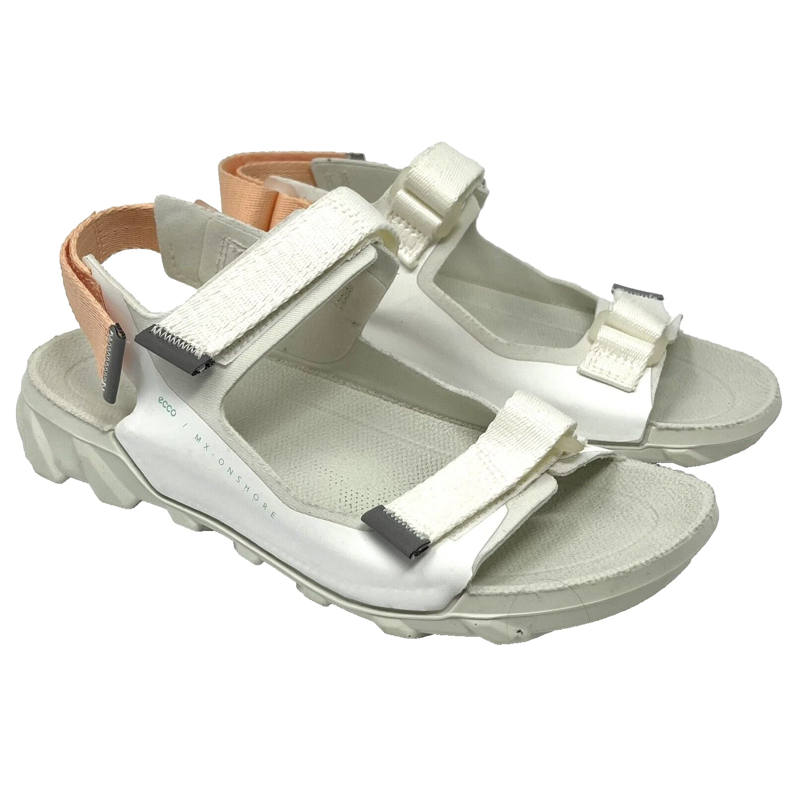 Sandali attivi ECCO in gomma bianca e arancione misura 6 6 5M