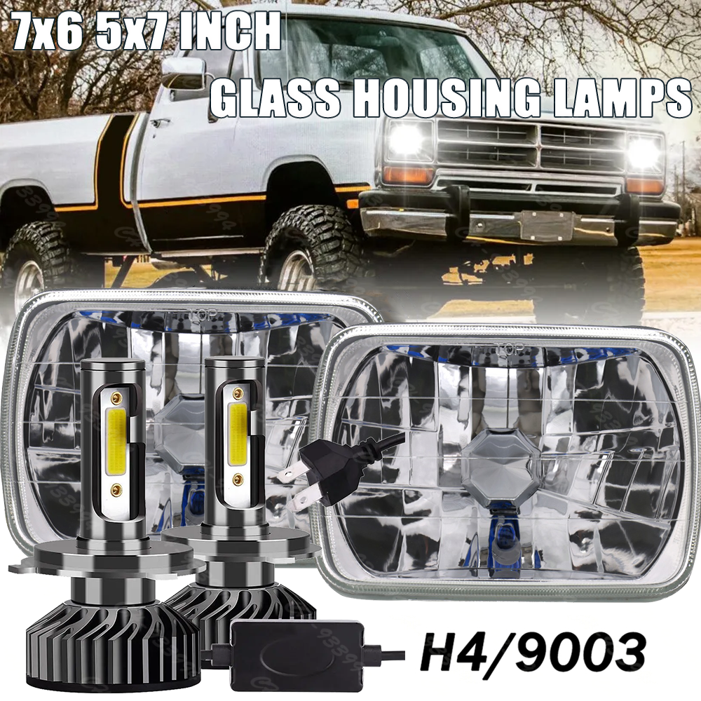 Par 5x7 7x6 LED Headlghts H/Lo Beam DRL For dodge D150 D250 D350 Par 5x7 7x6 LED Headlghts H/Lo Beam DRL For dodge D150 D250 D350