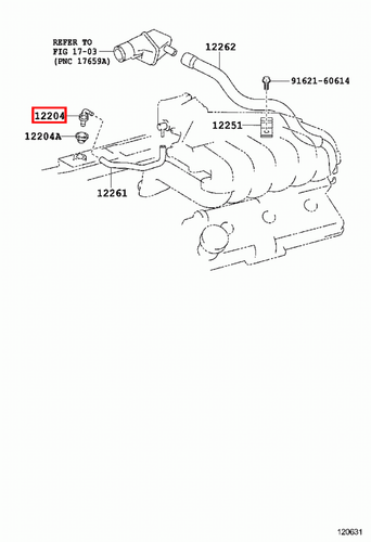 Genuine Toyota Prado 120 90 Series VZJ 5VZ 3.4 Petrol PCV Valve - Picture 11 of 14