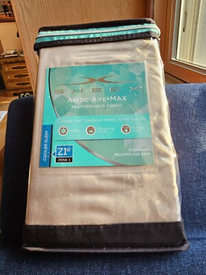 Sheex Arctic Aire Max Performance Fabric KING Pillowcases In Silver