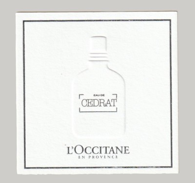 Werbekarte - Advertising Card - Cédrat de L'Occitane