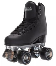 Impala D58111 Unisex Black PVC Quad Roller Skates Size W-US 7 M-US 5 EU 38