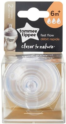 Tommee Tippee Closer to Nature Fast Flow Nipples - 52202510 Bottle feeding 
