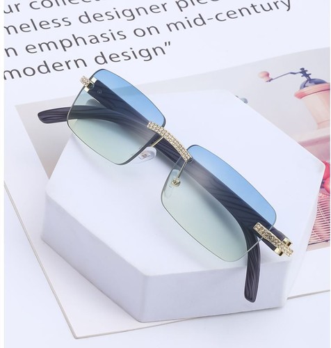Gafas Sin Marco Para Hombre Y Mujer, Lent Con Protección De Luz Azul, Sin Montura, Aleación, Piernas, Transparent / Gafas Y Complementos