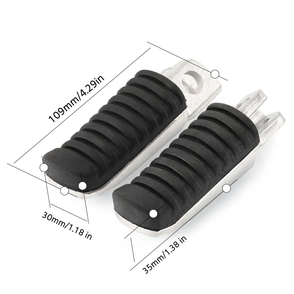 Clavijas delanteras con goma y adaptadores para Kawasaki Z750/S Ninja 1000/SX ZX-6R/9R Foto 2 de 4