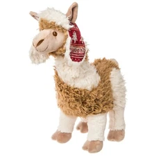Mary Meyer Llama Lima Fab Fuzz FabFuzz Brown Tan Cream Stuffed Animal NEW