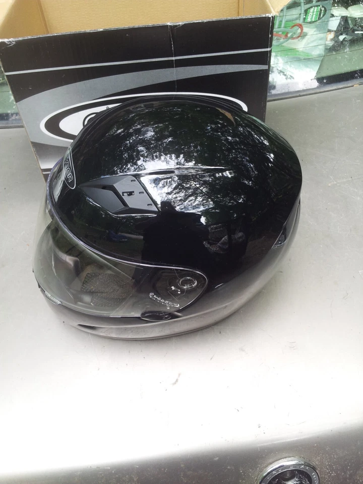 Casco de motocicleta Cyber Clear Full Face negro modelo 39 - talla pequeña - ¡muy bonito! Foto 3 de 4