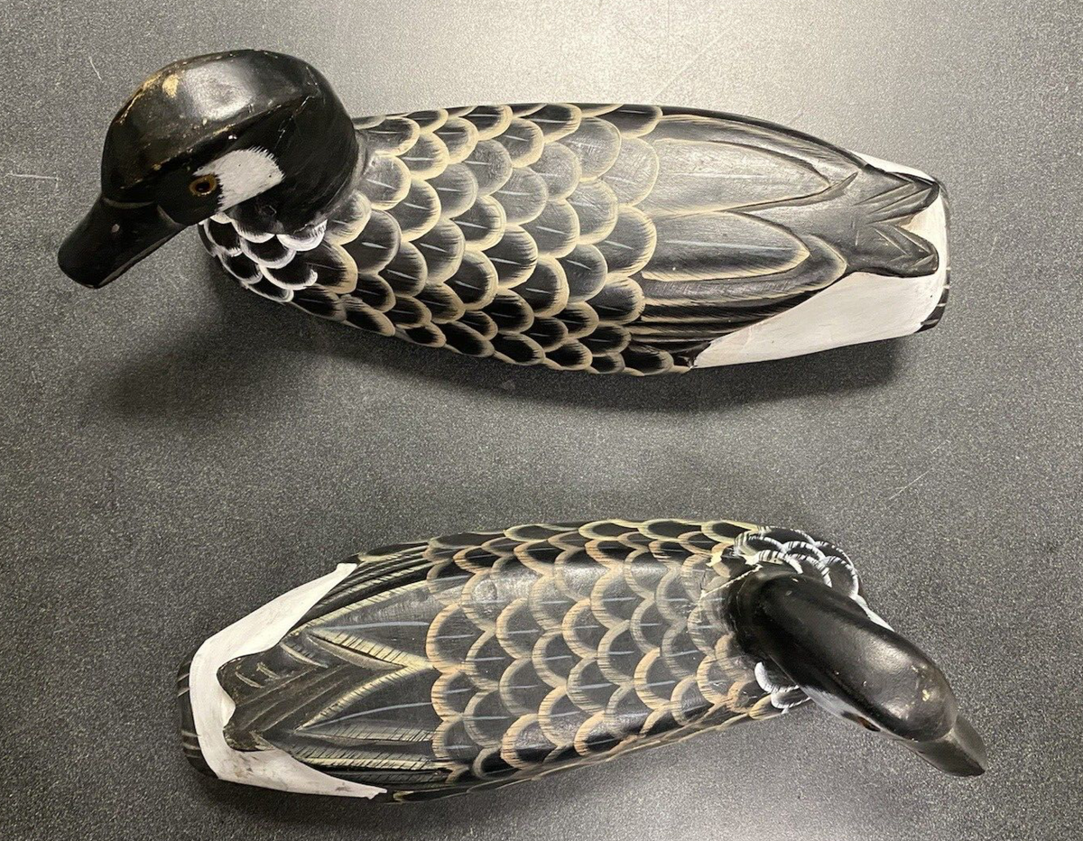 Vintage Two Rivers Duck Decoy 2 Ducks With Wooden Box | eBay