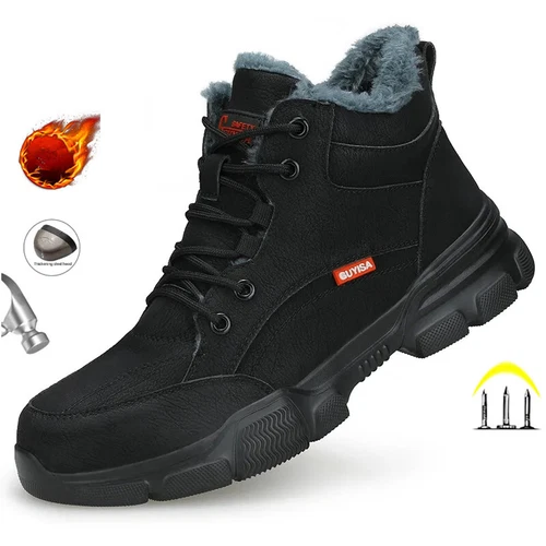 Herren Warm Winter Sicherheitsschuhe Wasserdichte HochTop Arbeitsschuhe - Bild 2 von 24