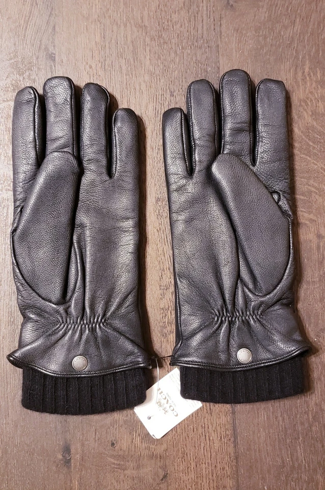 Luvas de luxo masculinas Coach tamanho S couro de cabra 3 em 1 US$ 195  - Imagem 2 de 3