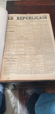 JOURNAL LE REPUBLICAIN 1898 UNE ANNEE ARRONDISSEMENT DU BLANC AFFAIR DREYFUS