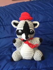 Hand Crocheted Stuffed Raccoon