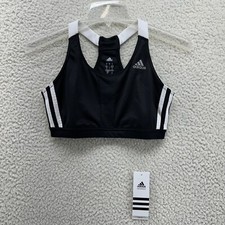 NWT Adidas S Black Reacerback Sports Bra Full Wireless Athletic Activewear