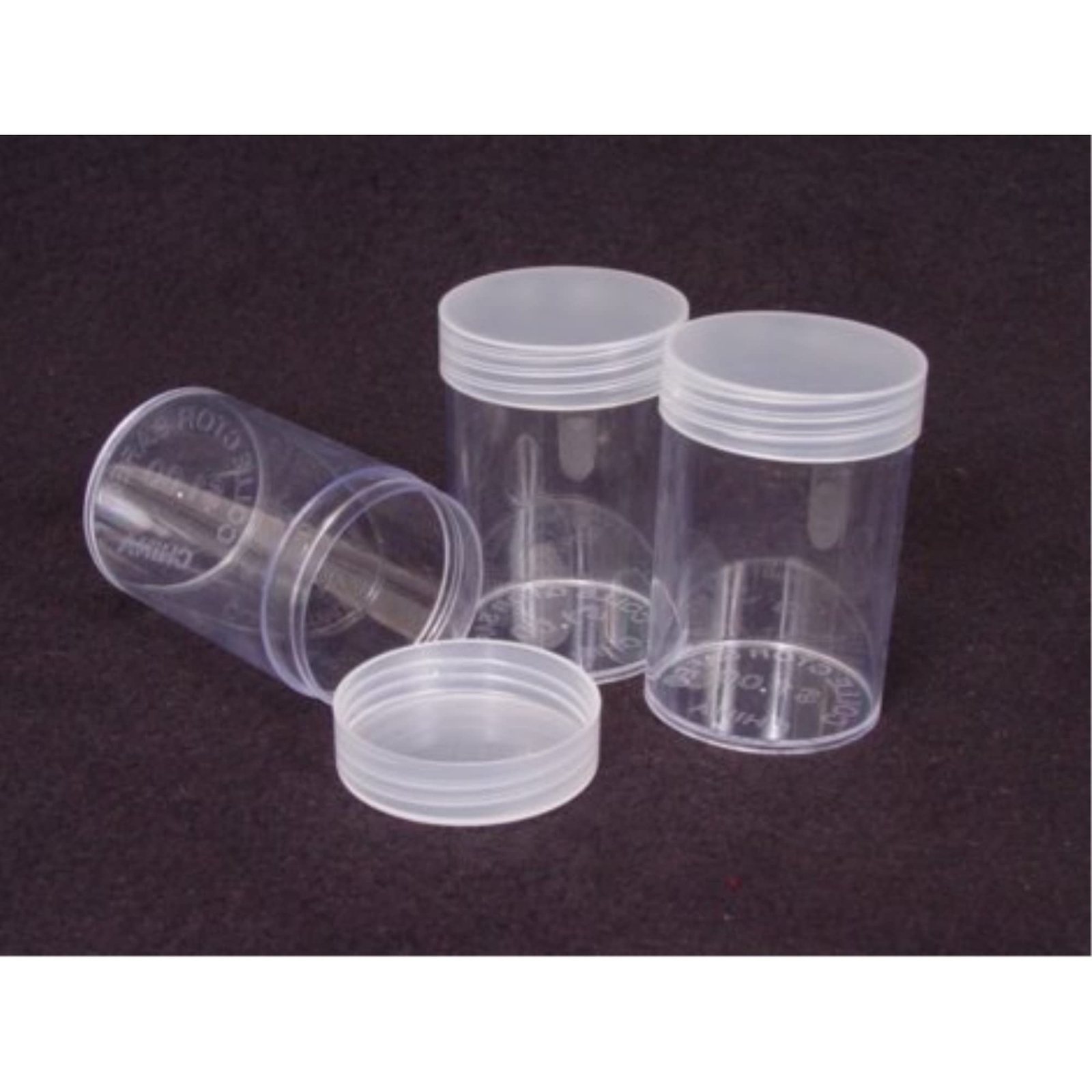 ROUND COIN STORAGE TUBES (Quantity of 10) - HALF DOLLAR