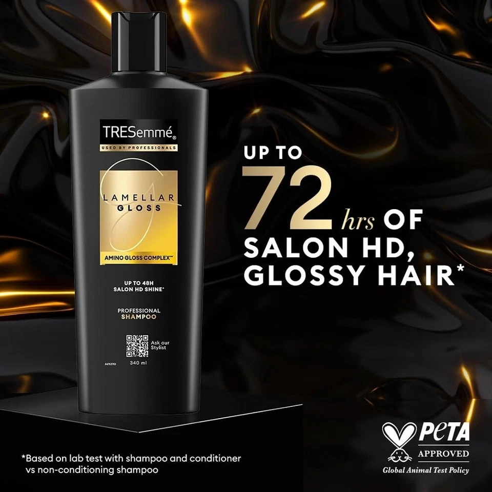 New TRESemme Lamellar Gloss Shampoo 340 ml, With Amino Gloss Complex - Image 3 of 4