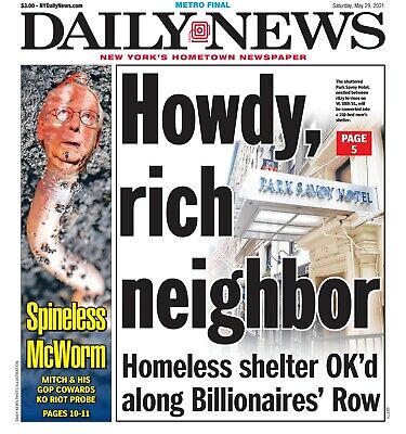 Spinless Mcworm Mitch Mcconnell His Trump Gop Cowards Ny Daily News 5 29 21 Ebay