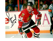 CHICAGO BLACKHAWKS DENIS SAVARD SIGNED OPEN ICE 8X10