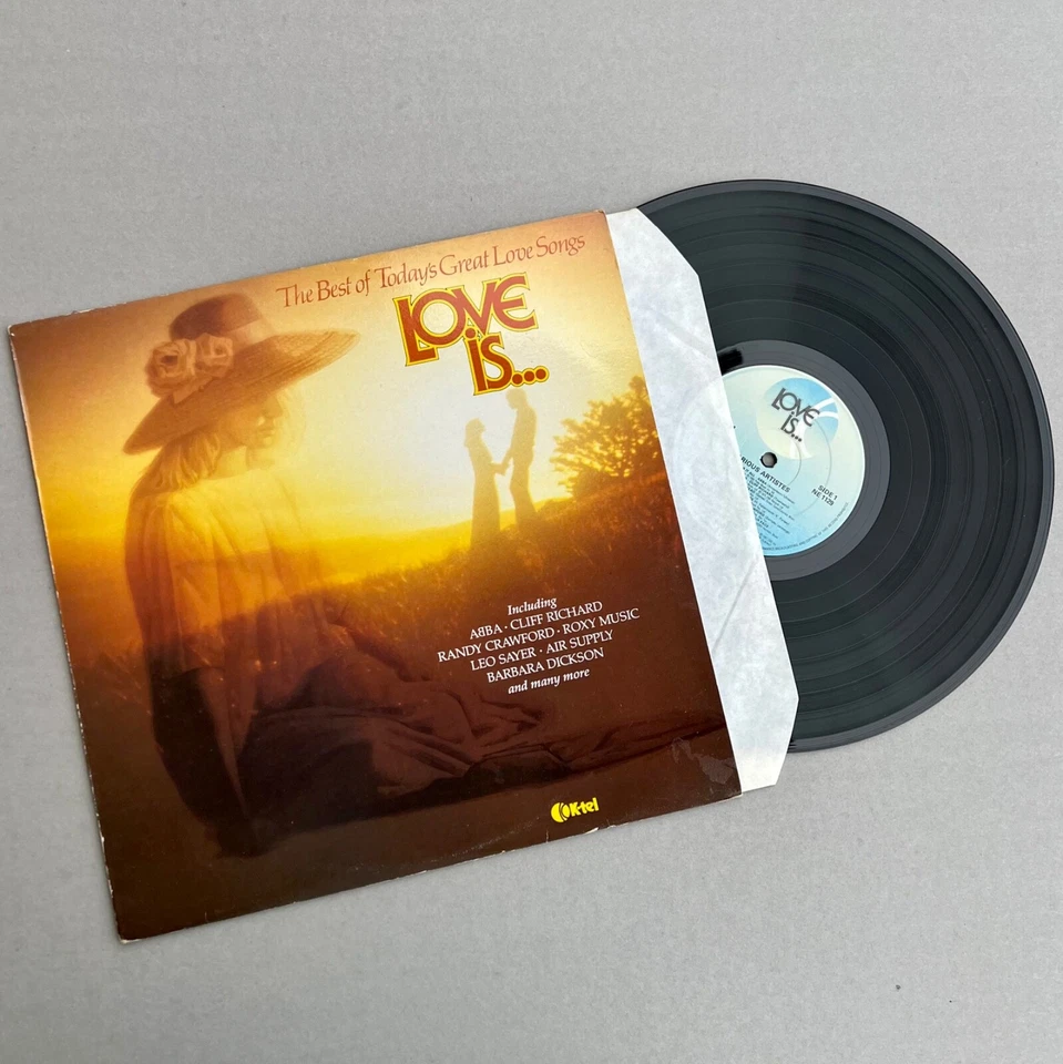 Live Is The Best of Great Love Songs Vinyl Record Vintage 12 in K-tel ABBA Roxy Foto 2 de 4