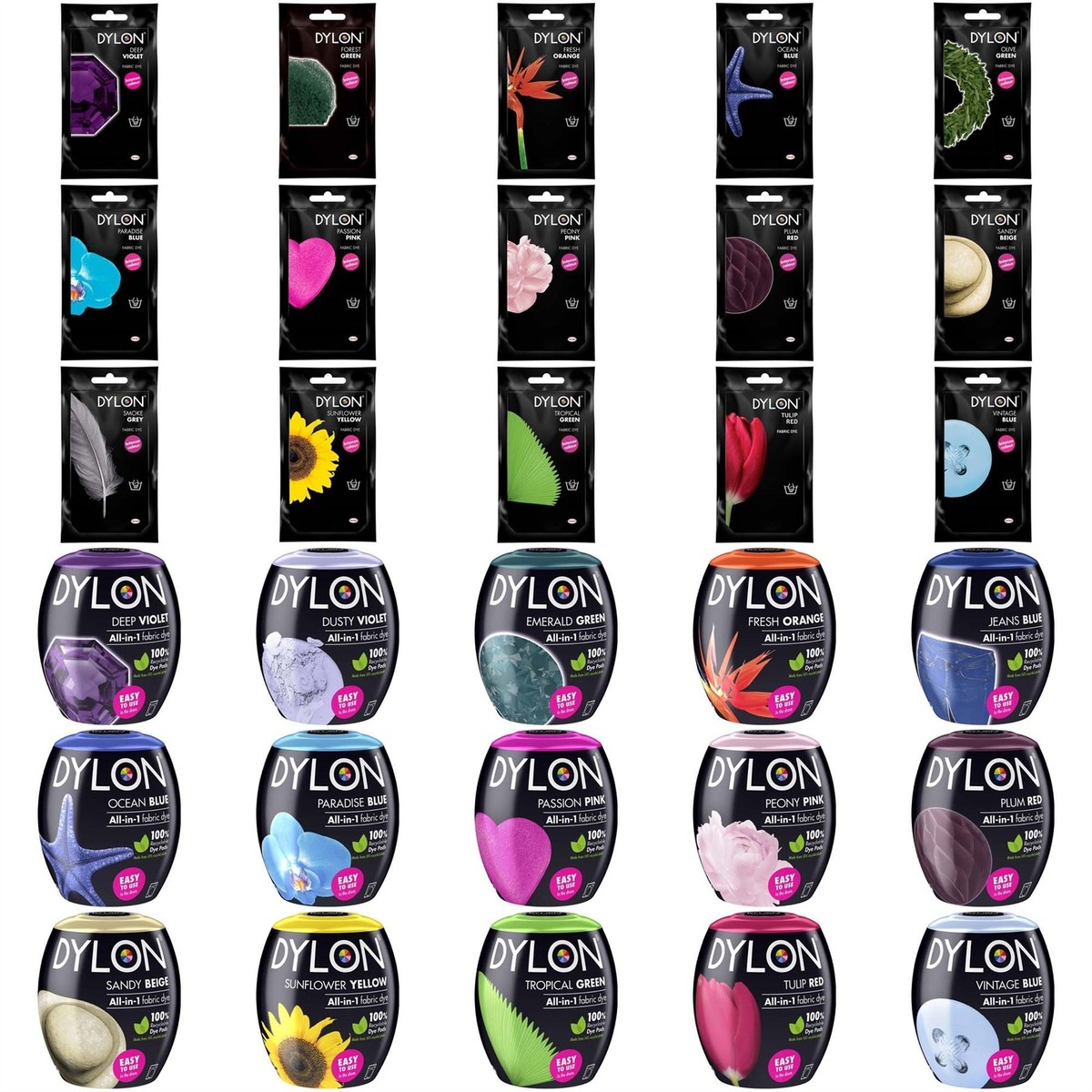 Dylon Machine Fabric Dye Pod All-in-1 350g Various Colours - Fabric Shack Malmesbury