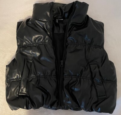 Women's black puffer gilet vest H M divided size xs UK