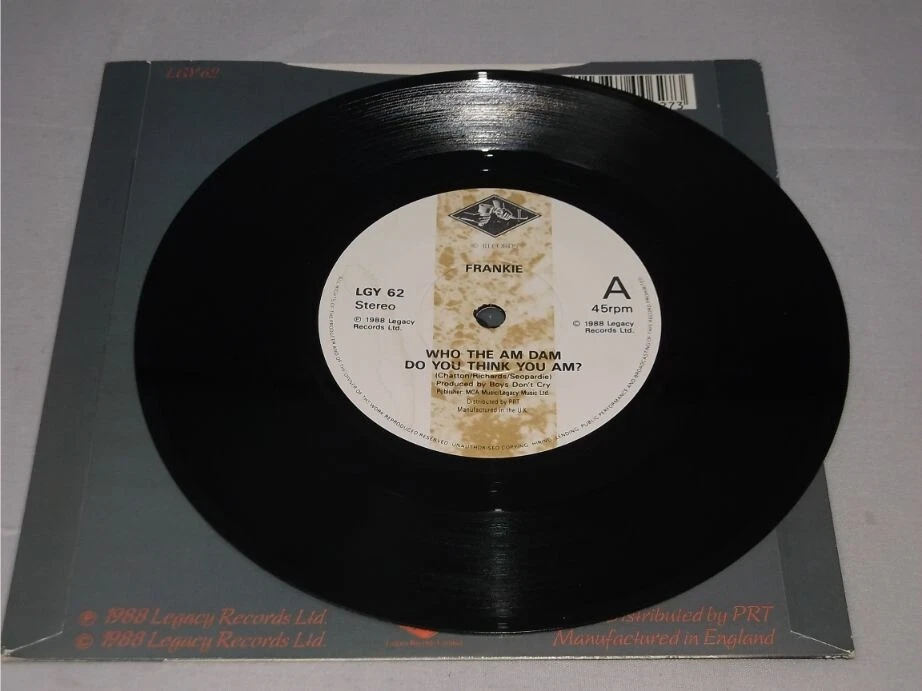 Frankie X:   Who The Am Do You Think I Am  1988  UK  EX+  7" Foto 3 de 4