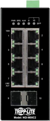 Tripp Lite NGI-M08C2  DIN Mount Industrial Gigabit Ethernet Switch 8Port Managed